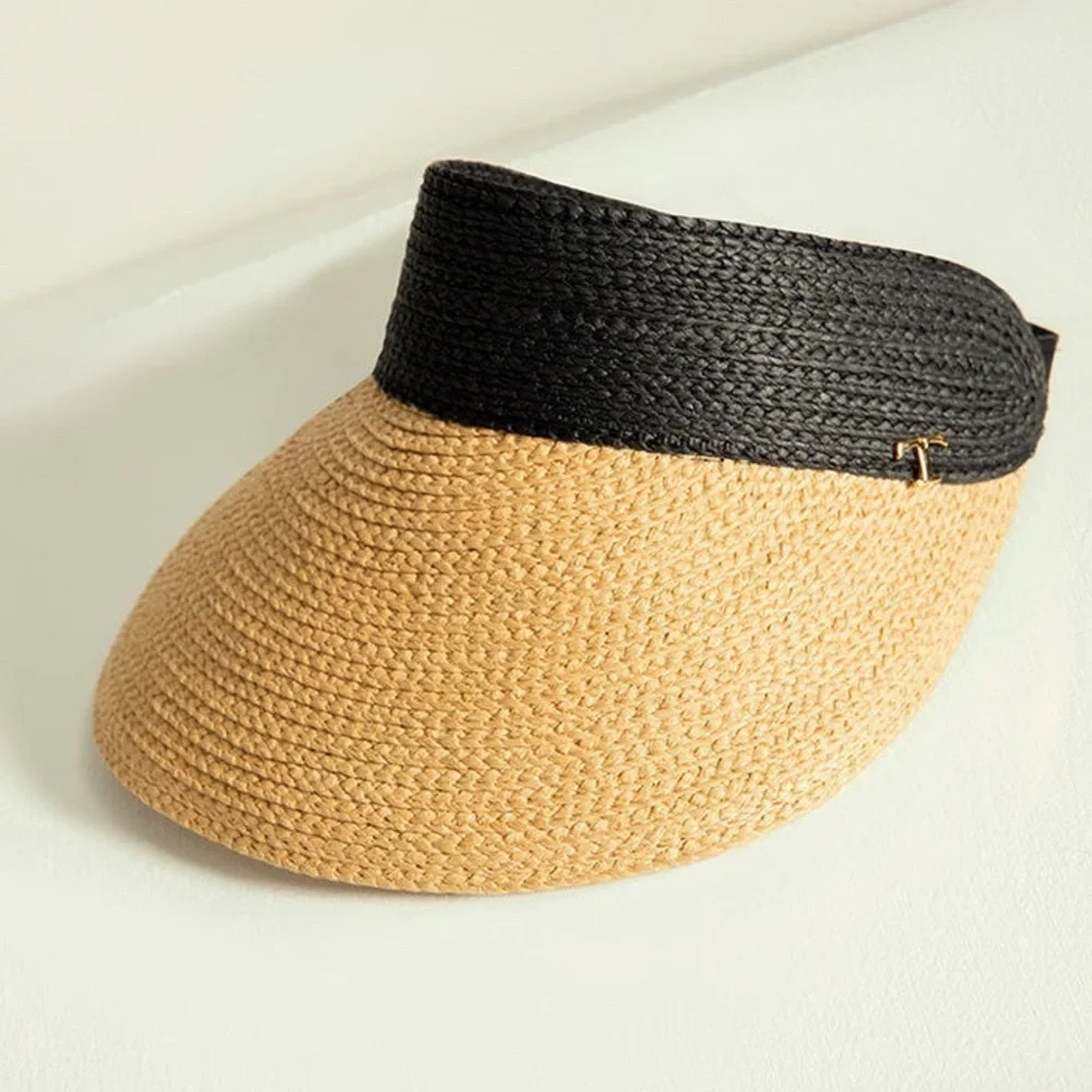Touché Collection Beige/Black Visor Hat